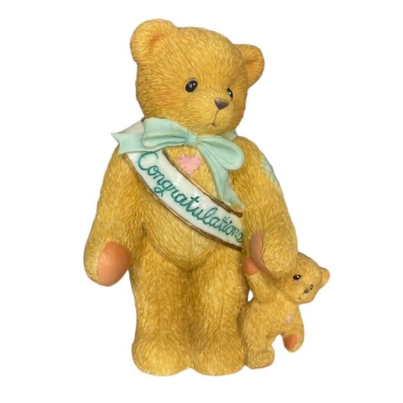 Cherished Teddies Bear "This Calls for a Celebration" Congrats Figurine 1997 - Picture 9 of 9